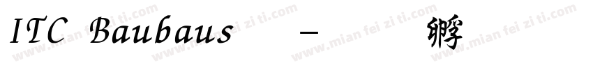 ITC Baubaus粗字体转换